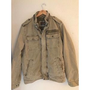 Levi's Jacket Women's Small Khaki Tan W/ Lining Snap Pockets Cotton